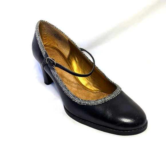 Dockers Chunky Ankle Strap Round Toe Heel - Picture 1 of 10